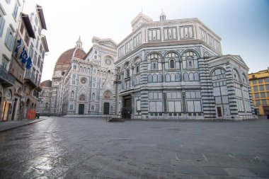 Sabahları Floransa Katedrali 'nin güzel manzarası