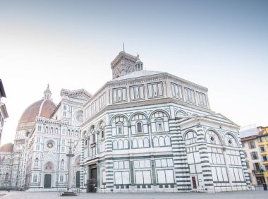 Sabahları Floransa Katedrali 'nin güzel manzarası