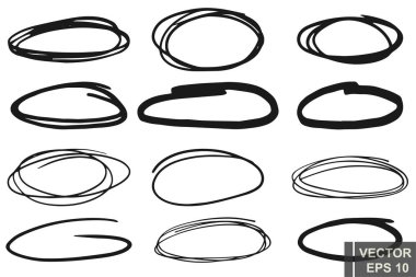 El çizimi. Bir daire. Kalem. Karalayın. Tasarımın için..