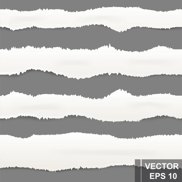 Gescheurd stuk papier. Voor notities. Voor uw ontwerp. — Stockvector