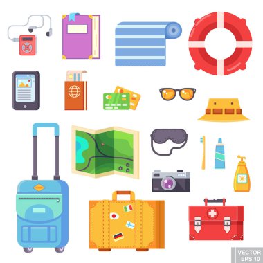 Seyahat tatil simgesi vektör çizimi