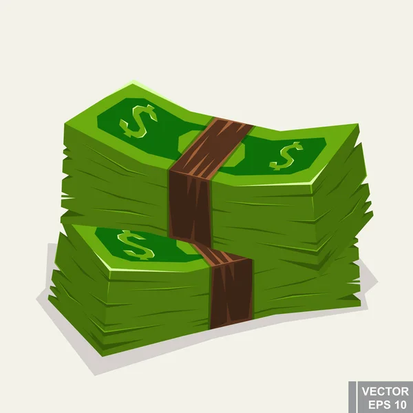 Κινούμενα Σχέδια Χρήματα Μετρητά Στοίβα Δέσμες Διανυσματική Απεικόνιση Eps10 — Διανυσματικό Αρχείο