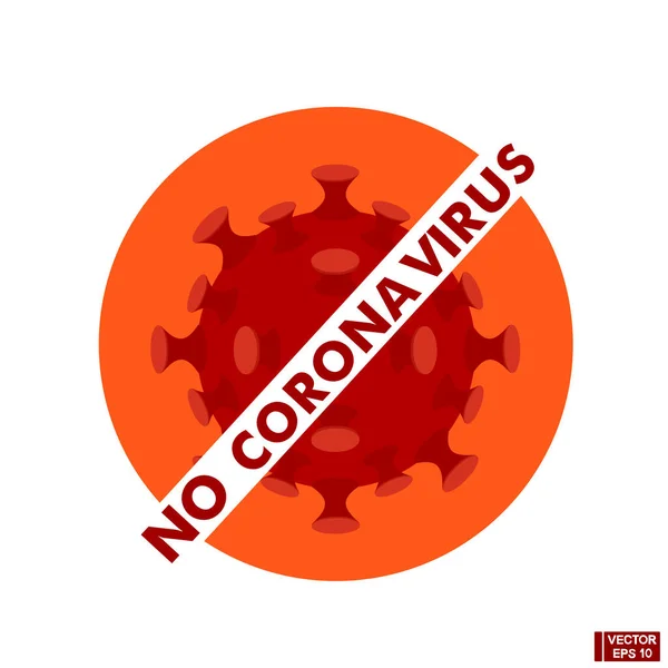 Ilustración Vectorial Icono Del Coronavirus Detención Pandémica Nuevo Brote Coronavirus — Vector de stock