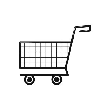 Beyaz sırtlı alışveriş arabası kuyruğu.