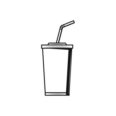 Beyaz üzerine Tüp Simgesi olan Kağıt Kupa.