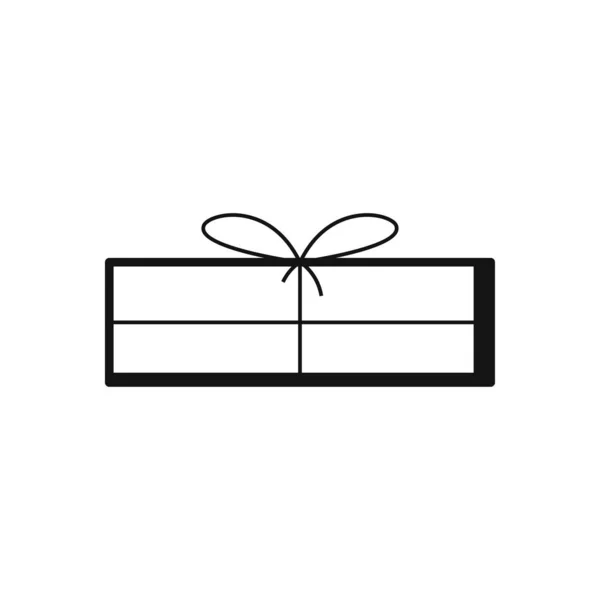 Gift Box Icon White Back — Stock Vector