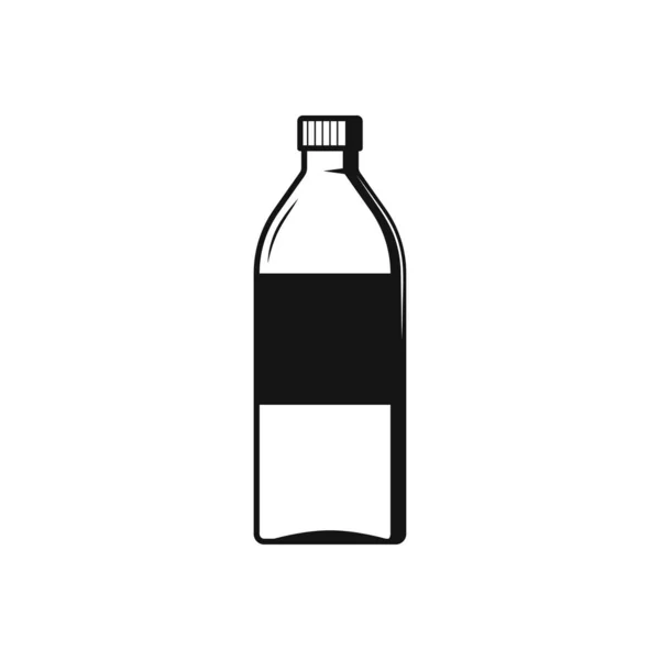 Flasche Wasser Ikone Auf Weiß — Stockvektor