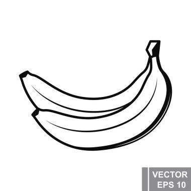 Muz. İkonun. Düz stil. Meyve. Tasarımın için..