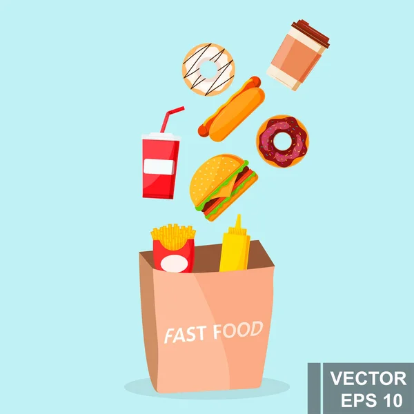 Pictogram Fast Food Geïsoleerd Object Voedselconcept Levering — Stockvector