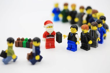 Noel işçi Noel Baba ile