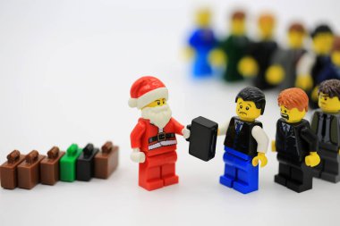 Noel işçi Noel Baba ile
