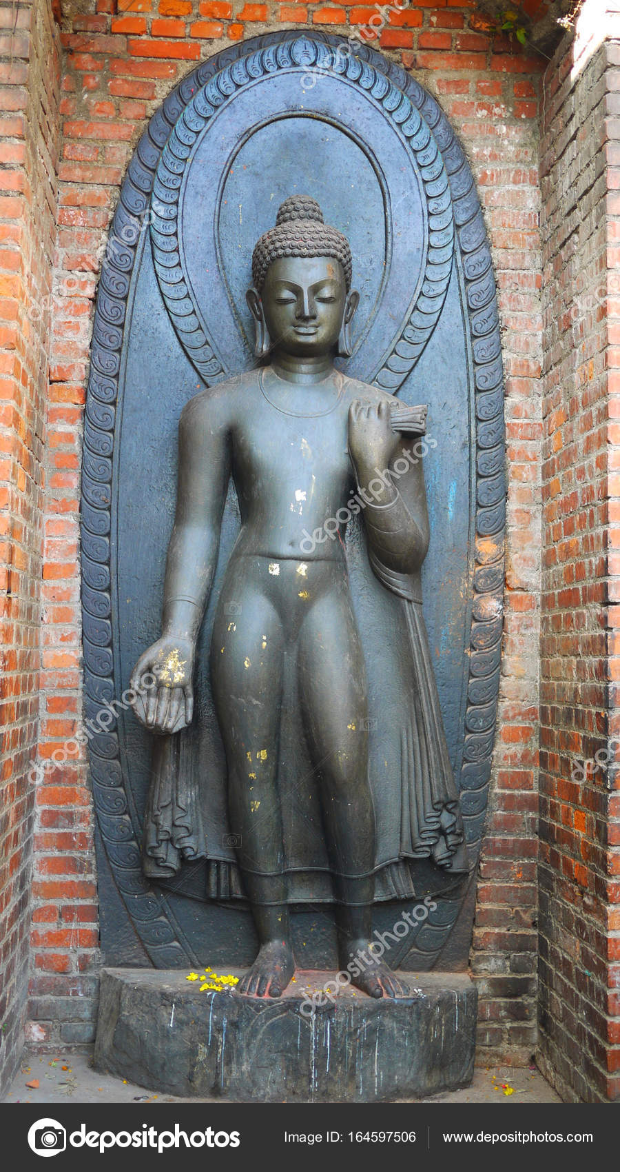 buddha statue in nepal stock photo c lewistse 164597506