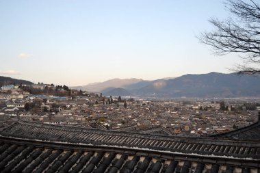 Lijiang yunnan Çin evin çatı