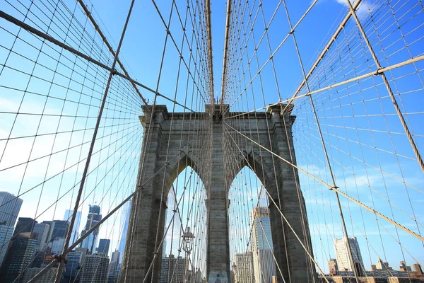 Brooklyn Bridge em Nova York — Fotografia de Stock