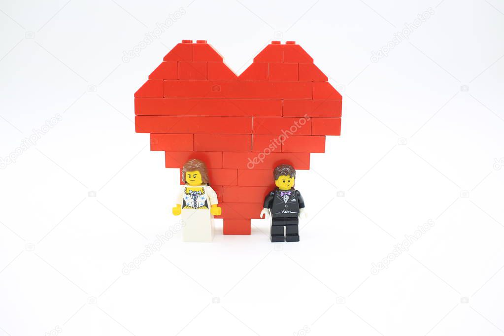 Lego cuore e coppia Illustrazione stock di ©lewistse #166996854