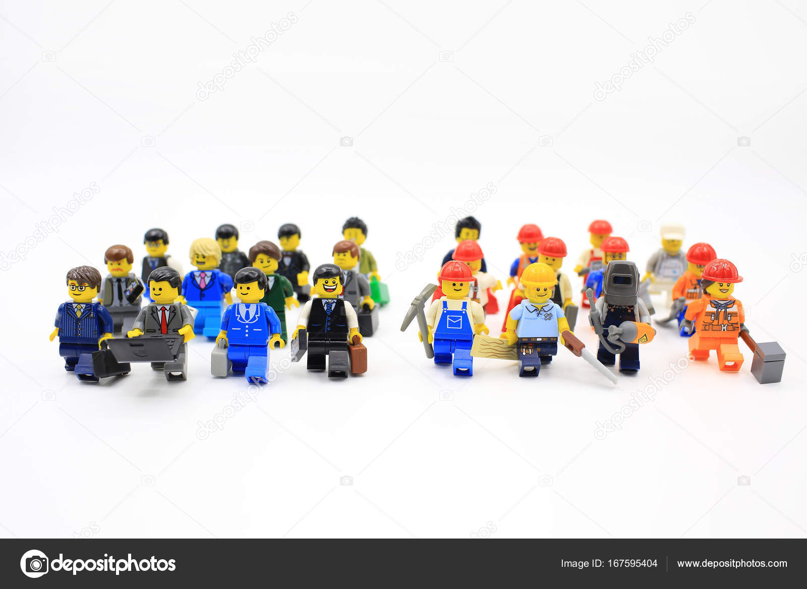 stereoanlæg blive imponeret Illusion Lego worker and office people – Stock Editorial Photo © lewistse #167595404