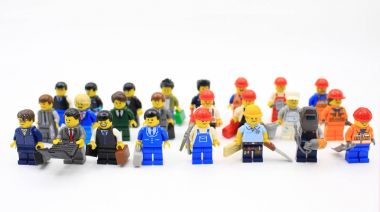 Lego işçi ve office insanlar