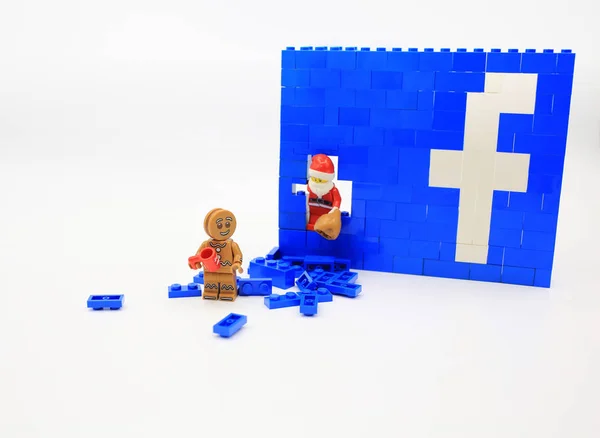 Kerstmis in facebook — Stockfoto