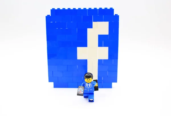 Lego facebook online — Stockfoto