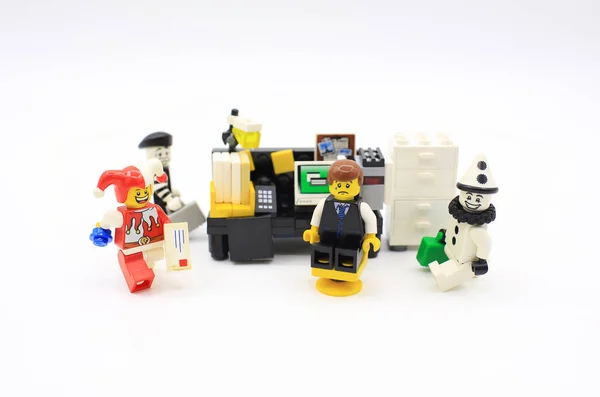 LEGO office mand i pajac — Zdjęcie stockowe