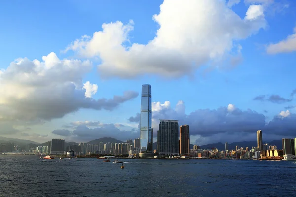 Skylines de la ville, soutenir le tourisme de Hong Kong — Photo