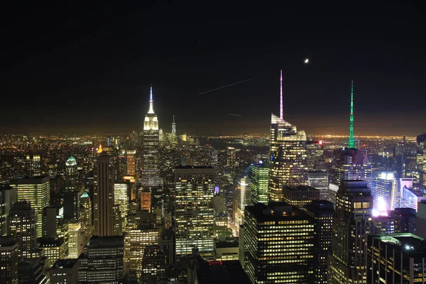 Нью-Йорк ночью — стоковое фото