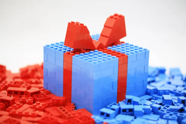 gift box build by brick