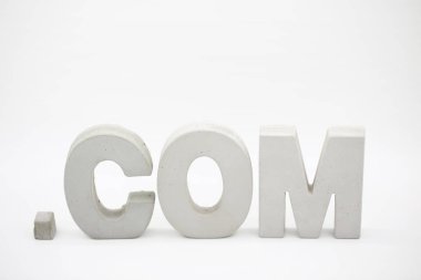 .com blok kelime, gri beton