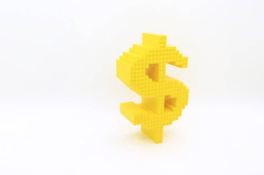 dolar işareti beyaz izole arka plan 