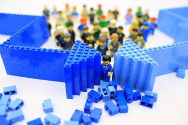 Hong Kong; 1 Kasım: 1 Kasım 2017 tarihinde hong Kong şehir lego seti lego minifigure. Legos popüler bir çizgi vardır ama Danimarka Lego Group tarafından üretilen plastik inşaat oyuncaklar