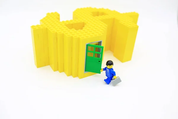 Hong Kong Nov Minifigura Lego Com Conjunto Lego Cidade Hong — Fotografia de Stock