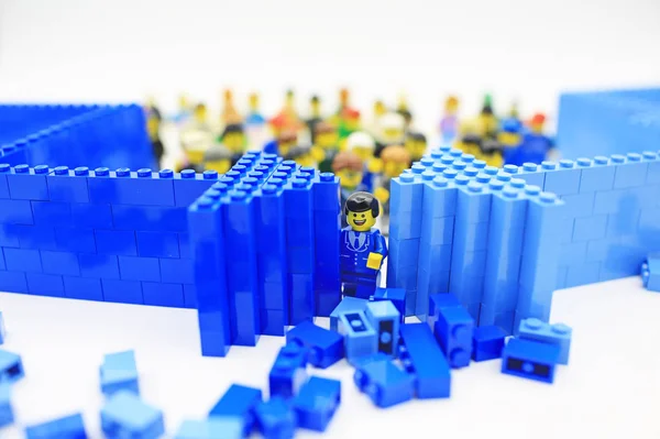 Hong Kong Oct Lego Minifigure Dengan Set Lego Kota Hong — Stok Foto