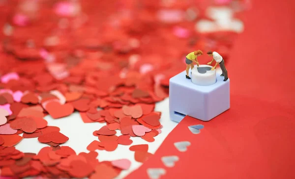 Dia Dos Namorados Pessoas Minúsculas — Fotografia de Stock