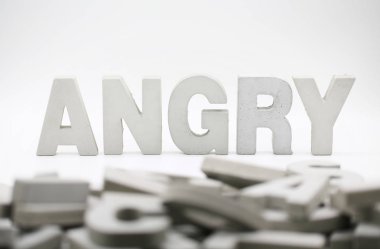 kızgın kelime blok arka plan