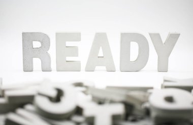 Beyaz arka plan ile hazır kelime blok