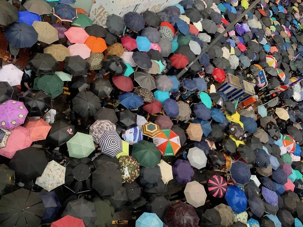 Hong Kong Agosto 2019 Milioni Manifestanti Recano Nella Baia Causeway — Foto Stock