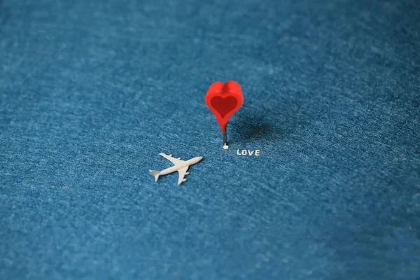 Love Destination Plane — Stock Photo, Image