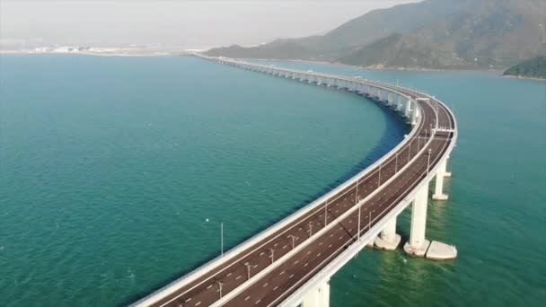 Hong Kong Zhuhai Macau Brücke — Stockvideo