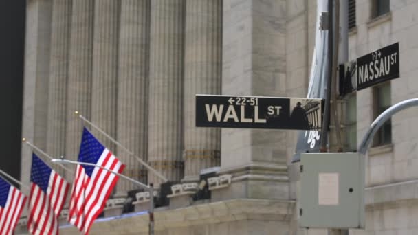 New York Borsasının Cephesi Buna Büyük Tahta Deniyor — Stok video