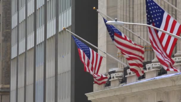 New York Borsasının Cephesi Buna Büyük Tahta Deniyor — Stok video