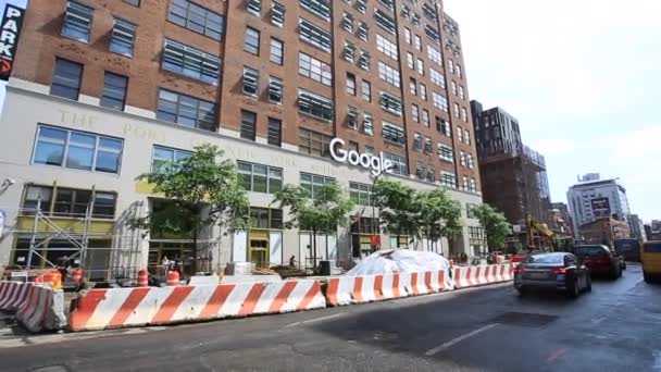 Nova York Maio 2019 Escritório Google Perto Mercado Chelsea Nova — Vídeo de Stock