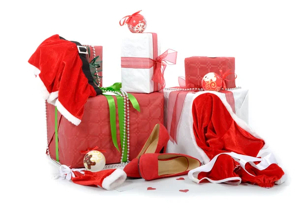 The Christmas gift boxes — Stock Photo, Image