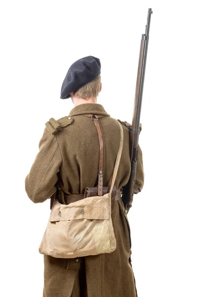 40er Jahre französischer Soldat, Rückseite — Stockfoto