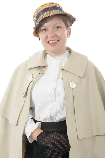 Mujer joven en traje vintage 1900 — Foto de Stock