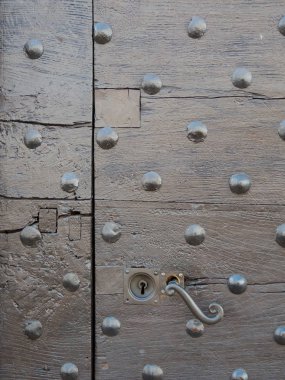 Eski bir evin kapı detay