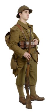 1940 lı yıllarda üniformalı asker Fransız