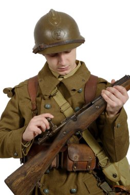 1940 lı yıllarda üniformalı asker Fransız