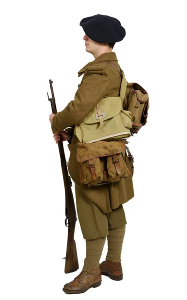 French Mountain Infantry soldier during the Second World War on — Stock Photo, Image