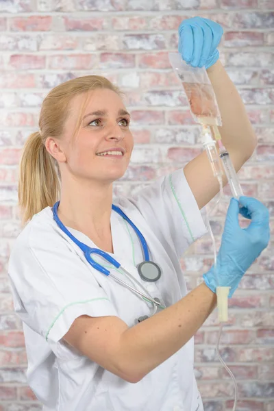 Beautiful young blonde nurse — Stock Photo, Image