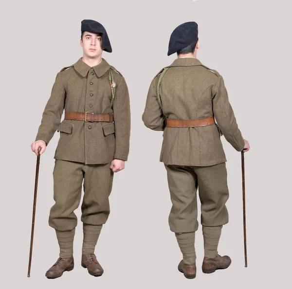 Soldado francês no uniforme de 1940 — Fotografia de Stock